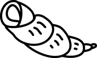 Clam fish, illustration, vector on a white background