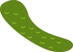 Green cucumber, illustration, vector, on a white background. vector