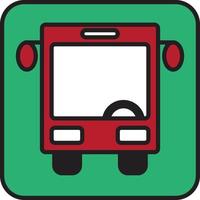 Red bus, illustration, vector on a white background.