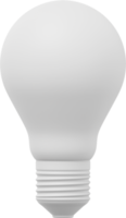 lâmpada branca simples. renderização 3D. ícone png em fundo transparente