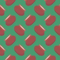 Red jug , seamless pattern on a green background. vector