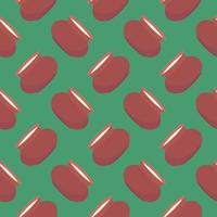 Red jug , seamless pattern on a green background. vector