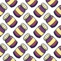 Purple jar ,seamless pattern on white background. vector