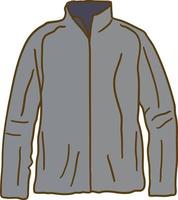 Flat man hoodie, illustration, vector on white background.