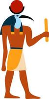 Thoth God, illustration, vector on white background