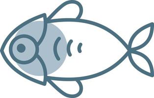 River blue fish, illustration, vector on a white background.