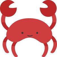 Red crab, illustration, vector on white background.