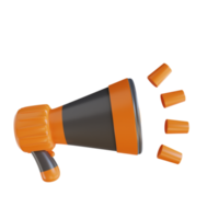 3D Illustration megaphone for promotion png