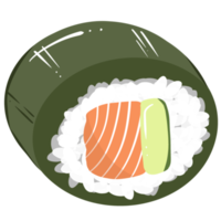 lax maki sushi japansk maträtter asiatisk utsökt mat png