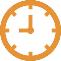 Orange clock, illustration, on a white background. vector