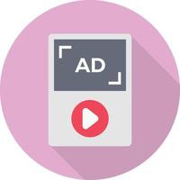 ad player vector illustration on a background.Premium quality symbols.vector icons for concept and graphic design.