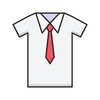 ilustración de vector de camisa en un fondo. símbolos de calidad premium. iconos vectoriales para concepto y diseño gráfico.