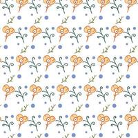 Floral pattern design template with flower motif. nature decorative background in flat style. repeat and seamless vector for wallpapers, wrapping paper, packaging, printing business, textile, fabric