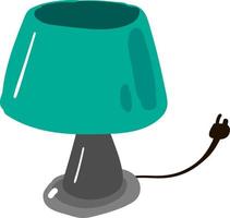 Green lamp, illustration, vector on white background.