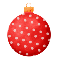 bola de natal cor vermelha em estilo aquarela. png