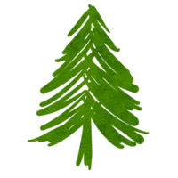 Natale albero mano schizzo. png