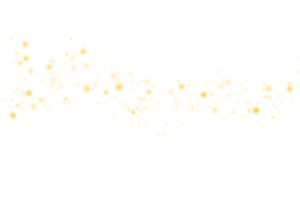 poussière d'étoiles scintillantes d'or et arrière-plan bokeh. texture lumineuse abstraite de lueur de noël. png