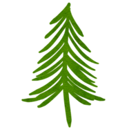 croquis de main d'arbre de noël. png