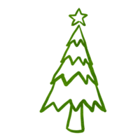 croquis de main d'arbre de noël. png