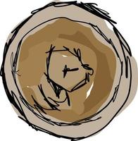 Nut butter colored, illustration, vector on white background.