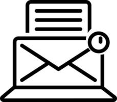 icono de línea para correo electrónico vector