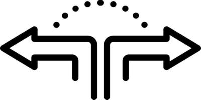 line icon for opposite vector