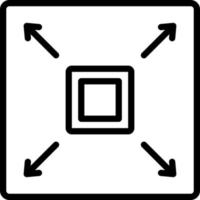 line icon for square vector