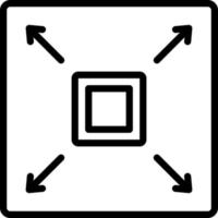 line icon for square vector