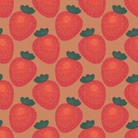 Strawberries pattern , illustration, vector on white background