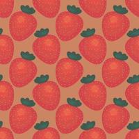 Strawberries pattern , illustration, vector on white background