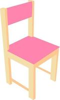silla rosa, ilustración, vector sobre fondo blanco.