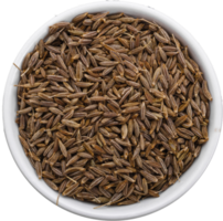 Bowl of cumin seeds PNG Free