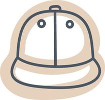 Every day hat, illustration, vector on a white background.