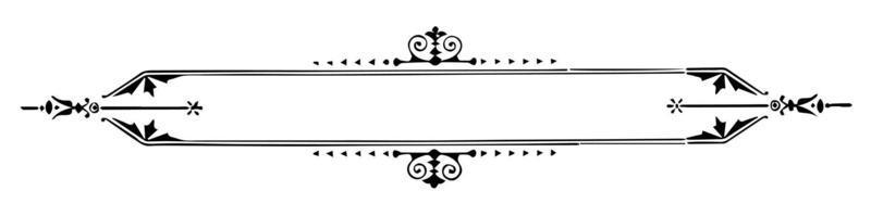 Ornate banner have very simple and old pattern design, vintage engraving. vector