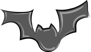 Bat flying, illustration, vector on white background.