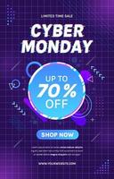 Limited Time Sale On Cyber Monday vector