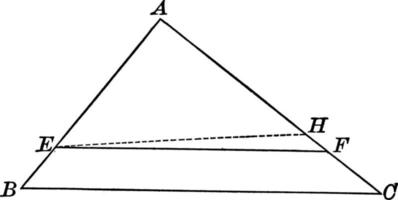 Triangle, vintage illustration. vector