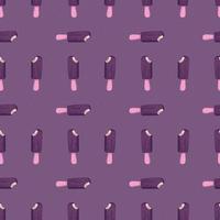 Ice cream pattern, illustration, vector on white background