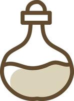 Medieval magic potion, illustration, vector on a white background.