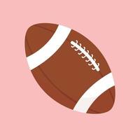 Rugby ball, illustration, vector on white background.