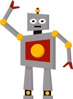 Robot with an antenna vector or color illustration