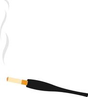 Cigarette holder, illustration, vector on white background.