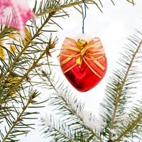 Christmas tree decoration outdoors photo