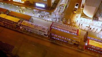 HONG KONG NOVEMBER 8, 2019 - Buses stand in rush hour traffic jam video