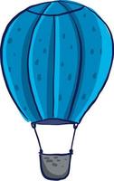 Blue air balloon , illustration, vector on white background