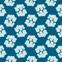 Soap bubbles, seamless pattern on blue background. vector