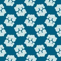 Soap bubbles, seamless pattern on blue background. vector