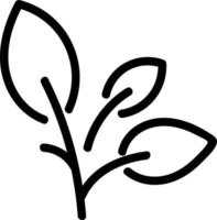 Three little leafs, illustration, vector on white background.