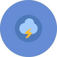 Cloud with thunder, illustration, vector on a white background.