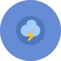 Cloud with thunder, illustration, vector on a white background.